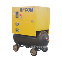 APCOM new technology 0.5m3/min 8bar 5.5 hp 4kw screw air compressor 220v with tank and dryer